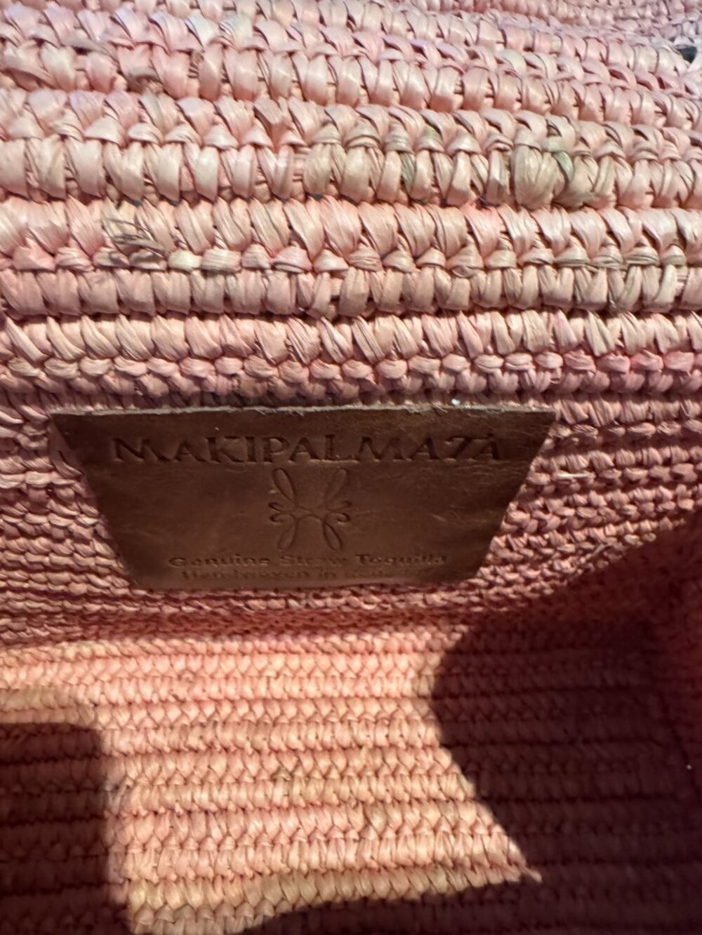 Maki Palmata Pink Raffia Tagua Beaded Shoulder Bag - Picture 7 of 9